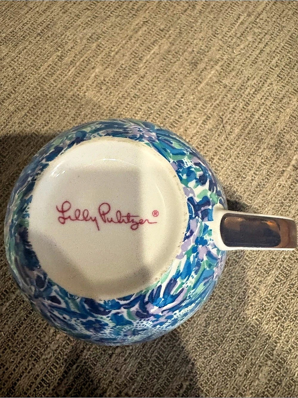 Lilly Pulitzer High Maintenance Blue Floral Ceramic Mug - Picture 6 of 11